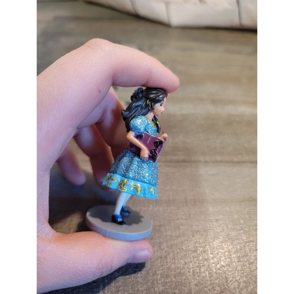 School girl glitter blue dress Disney toy figure - Picture 3 of 6